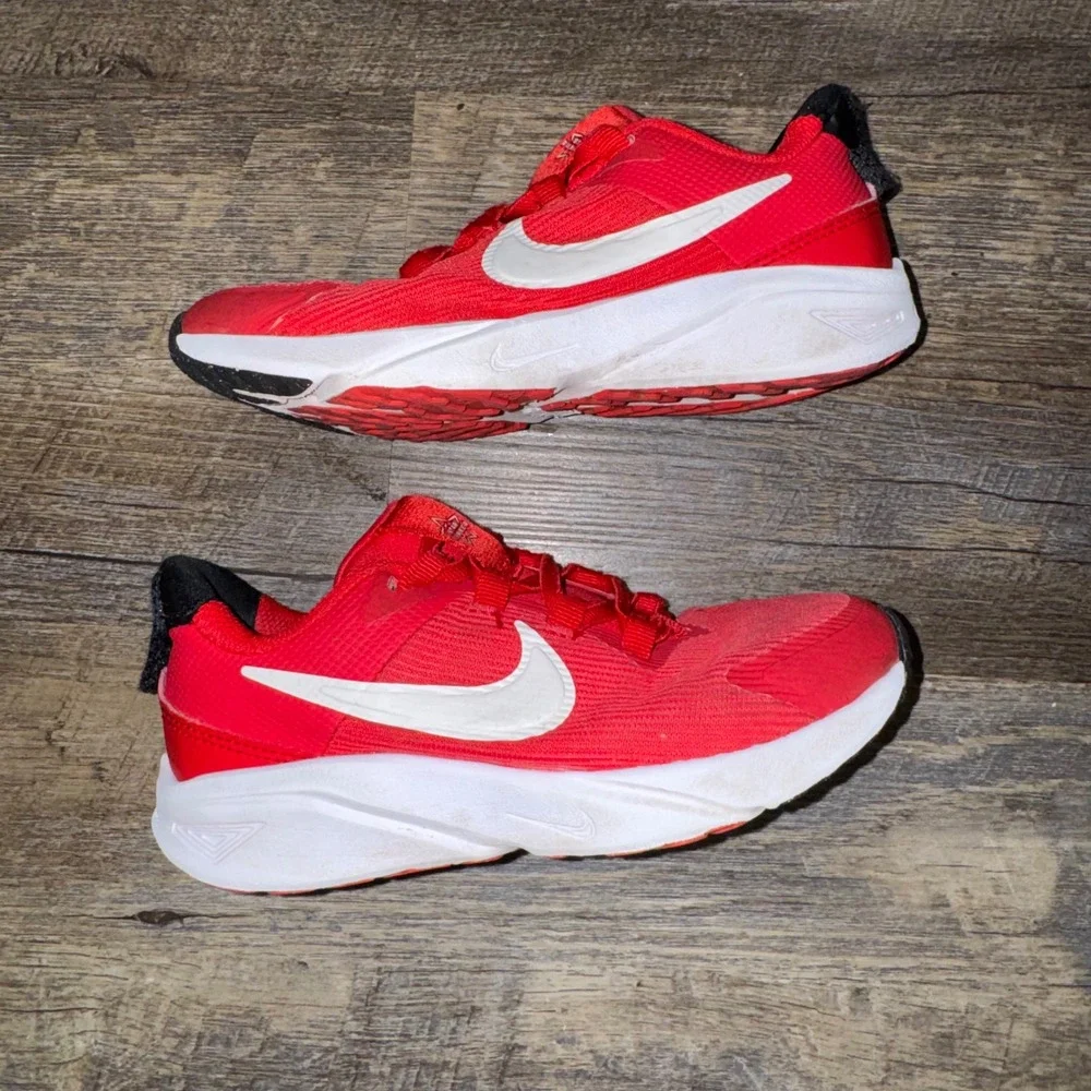 Nike Star Runner 4 Kids Shoes University Red White DX7614-600 Size 13C